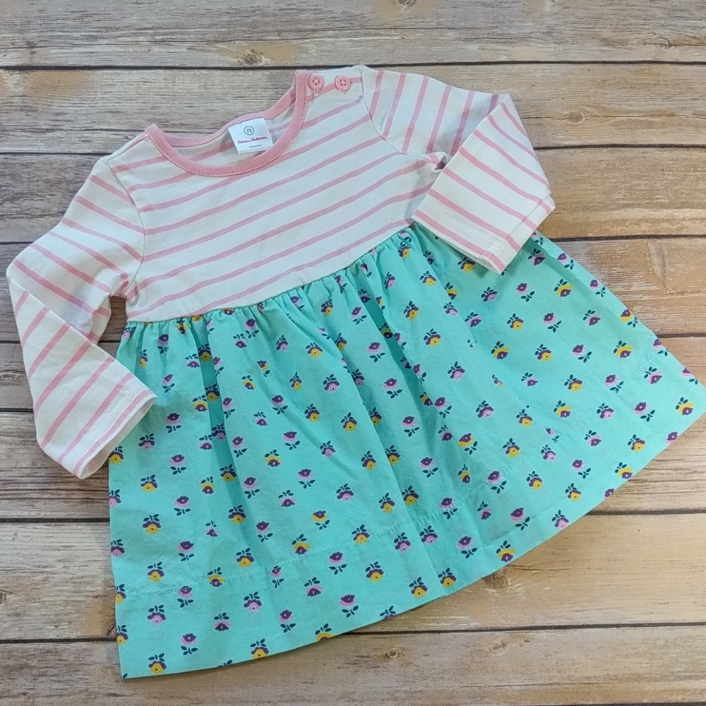 Pretty Hanna Andersson Stripe & Floral Dress -75